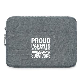 Proud Parents of a Tiny Terror - Laptop bag 15" - heather grey - Front