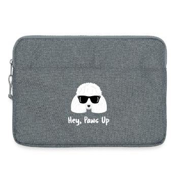 Coole Pudel-Sonnenbrille Hey Paws Up Hund - Laptoptasche 15" - Grau meliert - Vorne