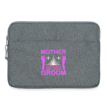 Mutter des Bräutigams Hochzeitsmama-Geschenkhemd - Laptoptasche 15" - Grau meliert - Vorne