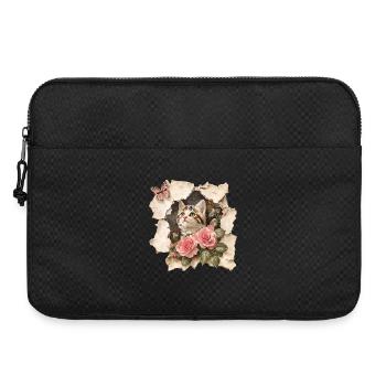 Chat au papillon - Sacoche pour ordinateur portable 15 pouces - noir - Devant