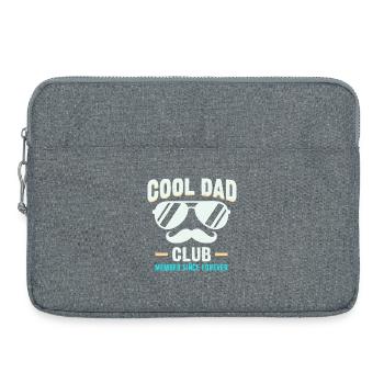 Club de papa cool, sweat à capuche drôle pour la fête des pères - Sacoche pour ordinateur portable 15 pouces - gris chiné - Devant