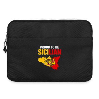 Stolz Sicilianer – Sizilien Farbblock - Laptoptasche 15" - Schwarz - Vorne