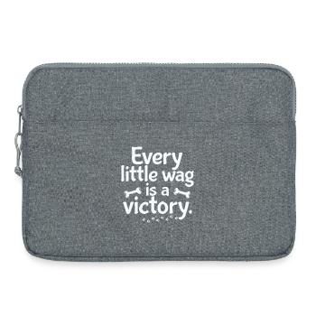 Jeder Wag ist ein kleiner Sieg - Laptoptasche 15" - Grau meliert - Vorne