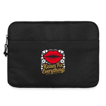 Küsse Heilen Alles - Laptoptasche 15" - Schwarz - Vorne