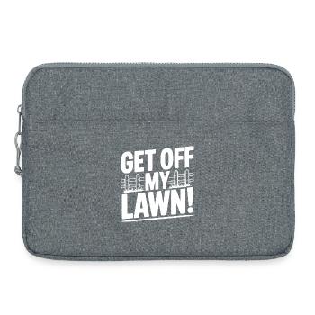 Sors de ma pelouse ! - Sacoche pour ordinateur portable 15 pouces - gris chiné - Devant