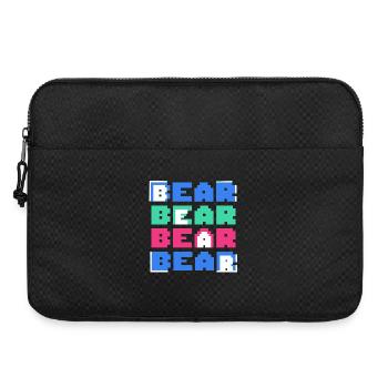 Pixelbären Blockkunst Retro - Laptoptasche 15" - Schwarz - Vorne