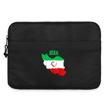 Iranische Herzflagge - Laptoptasche 15" - Schwarz - Vorne