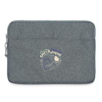 Hommes doux et forts - Sacoche pour ordinateur portable 15 pouces - gris chiné - Devant