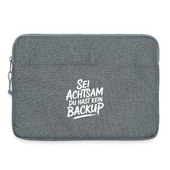 Motiv Achtsamkeit - Laptoptasche 15" - Grau meliert - Vorne