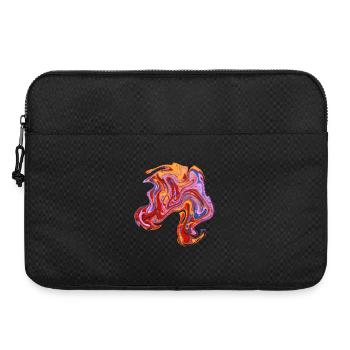 Motif néon tourbillonnant de couleurs - Sacoche pour ordinateur portable 15 pouces - noir - Devant
