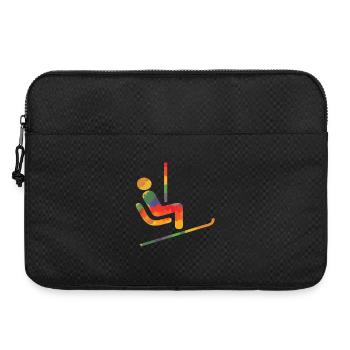 Coureur de ski couleur - Sacoche pour ordinateur portable 15 pouces - noir - Devant