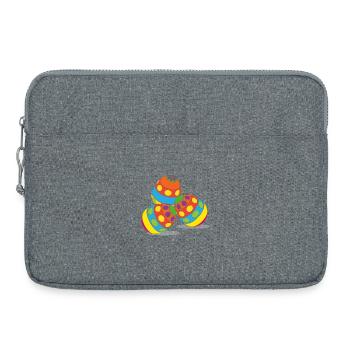 Easter eggs, easter, happy easter, happy eastern - Laptop bag 15" - heather grey - Front
