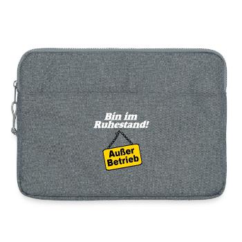 Rente Rentner Ruhestand Bin im Ruhestand(25) - Laptoptasche 15" - Grau meliert - Vorne
