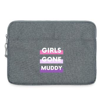 Muddy run shirt mud Matsch Lauf girl Team obstacle - Laptoptasche 15" - Grau meliert - Vorne