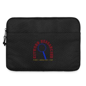 Keyword Research Magnifying Glass Logo - Laptop bag 15" - black - Front