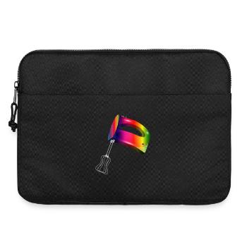 Hand mixer in colorful rainbow colors - Laptop bag 15" - black - Front