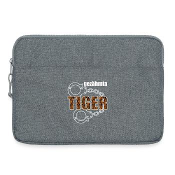 gezähmta Tiger - gezähmter Tiger, Dialekt - Laptoptasche 15" - Grau meliert - Vorne
