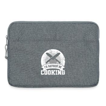 Je préfère cuisiner - Sacoche pour ordinateur portable 15 pouces - gris chiné - Devant