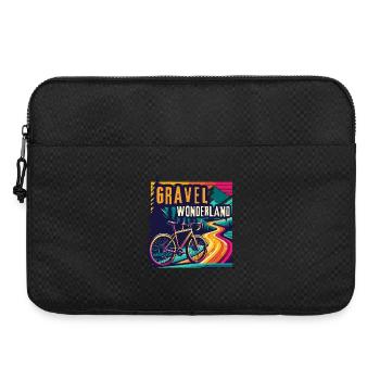Lebendige Gravelbike Wunderland Fahrradkunst - Laptoptasche 15" - Schwarz - Vorne