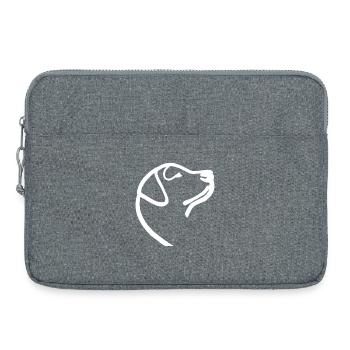 Esquisse du labrador blanc - Sacoche pour ordinateur portable 15 pouces - gris chiné - Devant