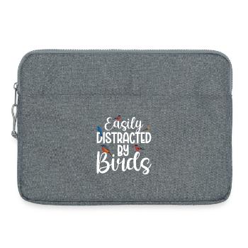Leicht von Vögeln abgelenkt - Laptoptasche 15" - Grau meliert - Vorne