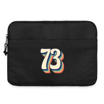 Vintage Retro T-Shirt Number 73 Seventy Three - Laptop bag 15" - black - Front