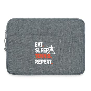 Chemise de tennis Eat Sleep Tennis Repeat Design - Sacoche pour ordinateur portable 15 pouces - gris chiné - Devant