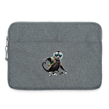 Ein cooler Affe auf einem Skateboard - Laptoptasche 15" - Grau meliert - Vorne
