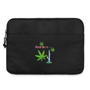 Cannabis Leaves with Bong - Laptop bag 15" - black - Front