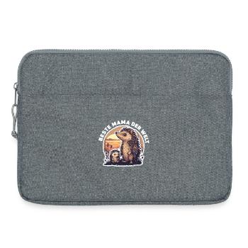 Mama Mutter Beste Mama der Welt Igel Spruch - Laptoptasche 15" - Grau meliert - Vorne