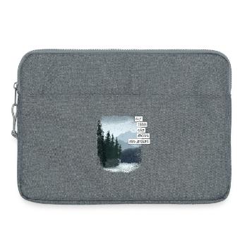Our faith can move mountains ^ - Laptop bag 15" - heather grey - Front