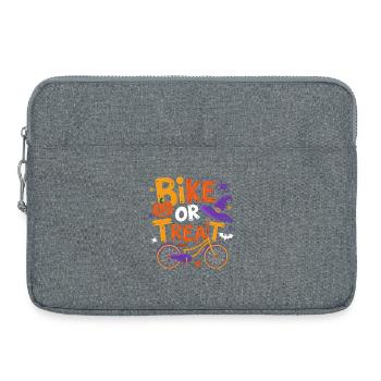 Illustration de vélo ou de friandise d’Halloween - Sacoche pour ordinateur portable 15 pouces - gris chiné - Devant