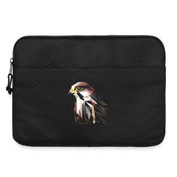 Geometrischer Falke – Eleganz und Präzision - Laptoptasche 15" - Schwarz - Vorne
