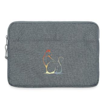 Cat Drawing Vintage - Laptop bag 15" - heather grey - Front