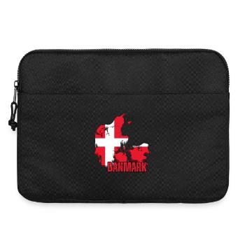 Danish pride, flag of Denmark - Laptop bag 15" - black - Front