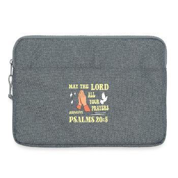 Psalm 20:5 May the Lord... - Laptop bag 15" - heather grey - Front
