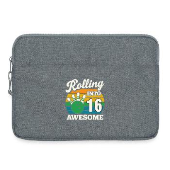 Rolling into 16 Birthday Celebration - Laptop bag 15" - heather grey - Front