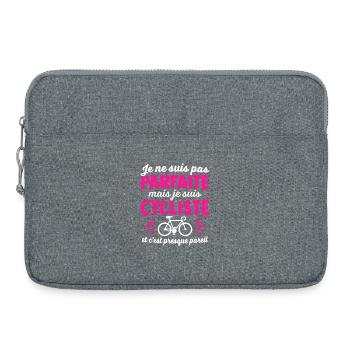 Ich bin Radfahrer und es ist fast dasselbe - Laptoptasche 15" - Grau meliert - Vorne
