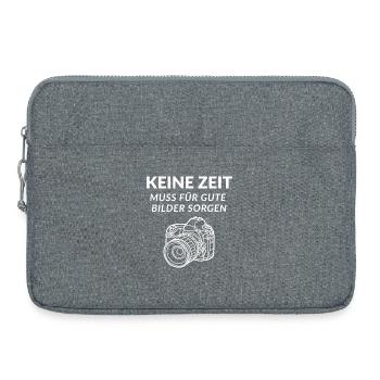 Keine Zeit bin Fotograf Spigelreflexkamera Fotos - Laptoptasche 15" - Grau meliert - Vorne