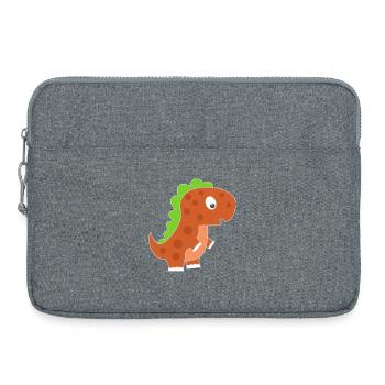 Playful Dinosaur Cartoon - Laptop bag 15" - heather grey - Front