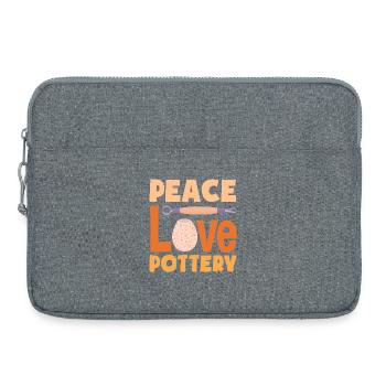 Frieden Liebe Töpferei Kunsthandwerk - Laptoptasche 15" - Grau meliert - Vorne