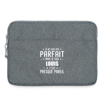 Louis : authentique, imparfait, top, perfection - Sacoche pour ordinateur portable 15 pouces - gris chiné - Devant