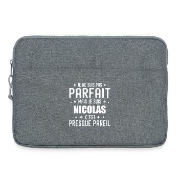 Nicolas: authentisch, unvollkommen, oberflächlich, perfektioniert - Laptoptasche 15" - Grau meliert - Vorne