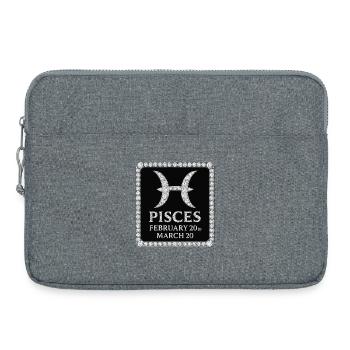 Sternzeichen Fische - Laptoptasche 15" - Grau meliert - Vorne