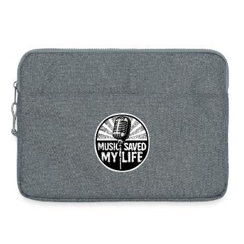 Music Saved My Life Retro Vintage T-Shirt - Laptoptasche 15" - Grau meliert - Vorne