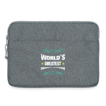 Graphic Designer Motif - Laptop bag 15" - heather grey - Front