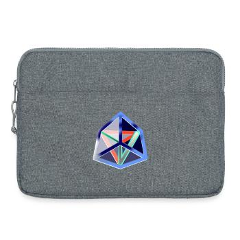 Geometric Move (Icy Cube) - Laptop bag 15" - heather grey - Front