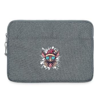 Armadillo Christmas Funny - Laptop bag 15" - heather grey - Front