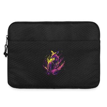 Kangaroo Animal Australia Down Under Neon Colorful Art - Laptop bag 15" - black - Front