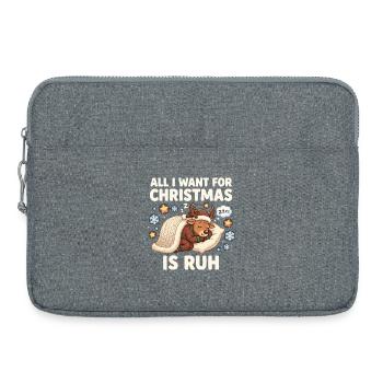 Chemise de Noël drôle en renne cadeau pour hommes S - Sacoche pour ordinateur portable 15 pouces - gris chiné - Devant